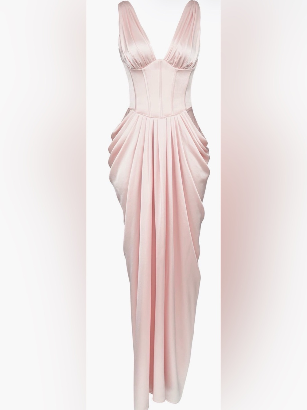 HOUSE OF CB Angeline Sleeveless Satin Corset Gown - Picture 4 of 8